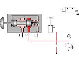 C. Lehrmaterialübersicht 90 2/2-Wegeventil als Umgehungsventil Dieses Beispiel zeigt ein 2/2-Wegeventil eingesetzt als Umgehungsventil: Das Stromregelventil 0V2 wird bei Betätigung des