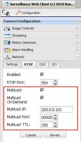 4 On Demand-Multicast- Verbindungen Wenn Sie über einen PC eine Multicast-Verbindung für Ihre Kamera einrichten, werden Ihnen auf der Registerkarte "RTSP Streaming" zwei Multicasting-Kontrollkästchen