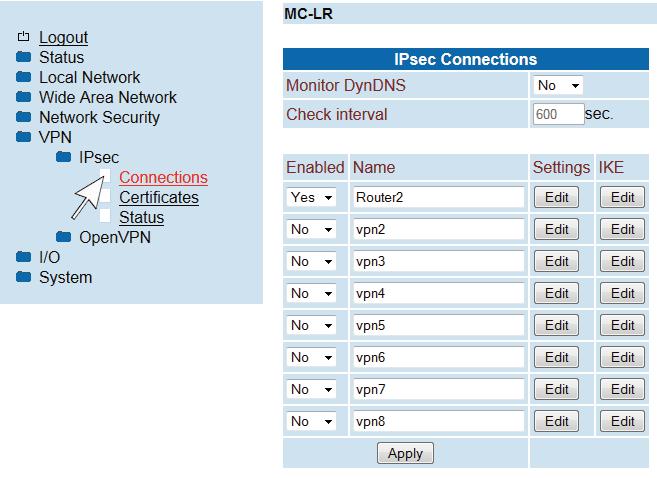 1.7 VPN 1.7.1 IPsec 1.7.1.1 Connections IPsec (Internet Protocol Security) ist ein Sicherheitsprotokoll, das für die Kommunikation über IP-Netze verwendet wird.