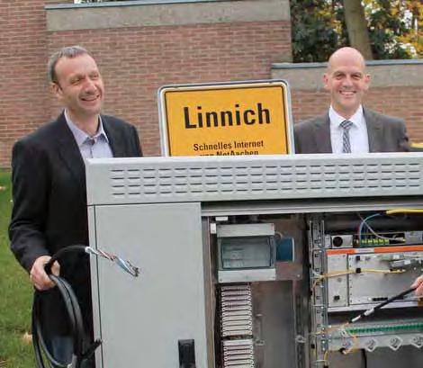 Übach-Palenberg Boscheln war das Pilotprojekt für die Ausbautechnik FTTC (Glasfaser bis zur Bordsteinkante).