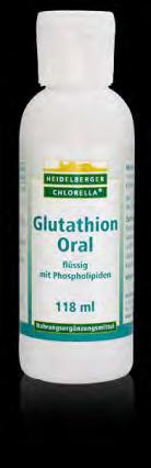 Glutathion Oral mit Phospholipiden, flüssig Ausgewählte Inhaltsstoffe: pro 100 ml pro 1 Teelöffel empf.