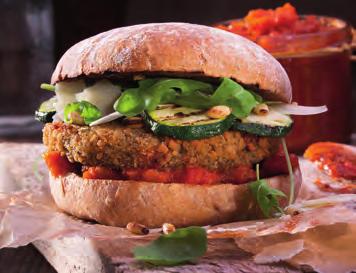 veganer Burger mit fleisch ähnlicher Konsistenz, aus Soja