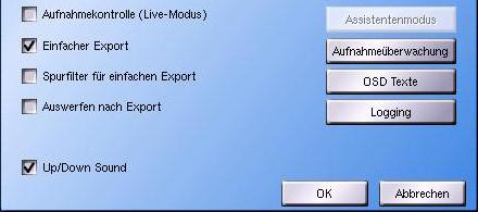 5.4.11 Einfacher Export Beachten Sie, dass diese Funktion für den VNS 16 nicht zur Verfügung steht. In der Standardkonfiguration des Recorders ist die normale Exportfunktion aktiviert.