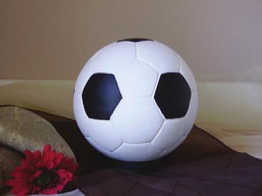Grau Fußball aus Keramik, Hand bemalt, auf