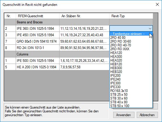 Beschreibung der Möglichkeiten der Dlubal Statik-Schnittstelle Mapping-Files für Querschnitte und Materialien Verläuft das