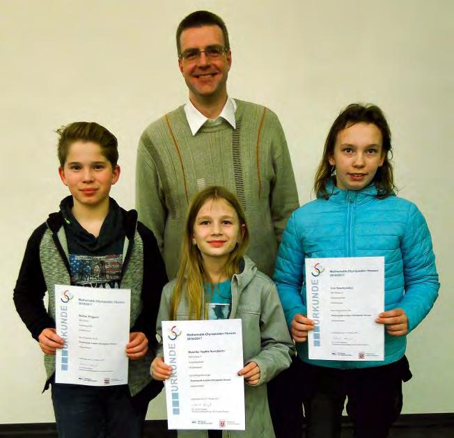 (3) Mathematik-Olympiade Hessen Seit dem Schuljahr 2015/16 wird an der Singbergschule die Hessische Mathematik-Olympiade angeboten.