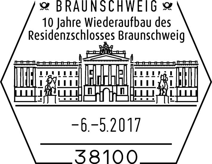3. Philatelistische Stempel Sonderstempel - Neuheiten 38100 BRAUNSCHWEIG - 6.5.2017 Stempelnr.