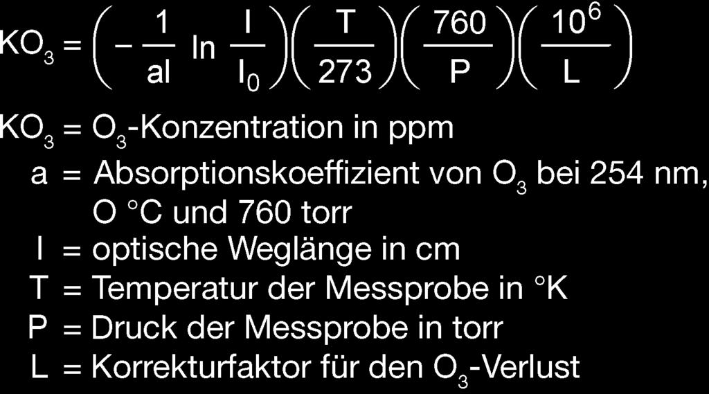 14 dieser Emissionslinie (253,7 nm) dient als UV-Lichtquelle, deren Strahlung in ein UV-Photometer durch den ozonhaltigen Probegasstrom tritt.