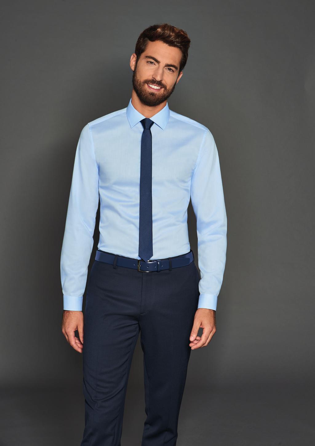 HEMD SHIRT SLIM X-SLIM 100% Baumwolle, natural stretch, bügelfrei