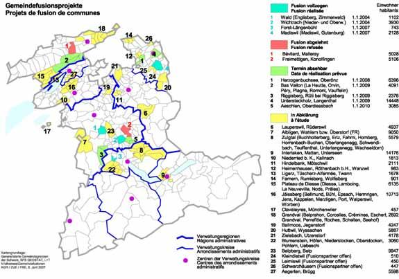 5. Weitere Aspekte des FILAG 2002 ECOPLAN Gutenburg und Madiswil zur Gemeinde Madiswil (per 1.1.2007) Forst und Längenbühl zur Gemeinde Forst-Längenbühl (per 1.1.2007) Herzogenbuchsee und Oberönz zur Gemeinde Herzogenbuchsee (per 1.