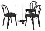 Tisch "Kaffeehaus" / pc table "Coffee house" Farbe / colour: schwarz / black Set "Lifestyle " / Set "Lifestyle " 2 Stk.