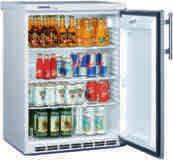 Kühl- und Tiefkühlschränke Kühlschrank FKU-1805 B/T/H 600/600/850 mm, 230 V/0,25 kw, Brutto/Nutzinhalt 180/160 L Statische Kühlung, mechanische Steuerung, digitale Temperaturanzeige außen,