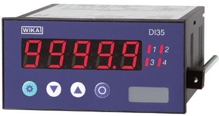 Elektrische Temperaturmesstechnik Zubehör Hochwertige Digitalanzeige zum Schalttafeleinbau Typ DI35-M, mit Multifunktionseingang Typ DI35-D, mit zwei Eingängen für Normsignale WIKA Datenblatt AC 80.