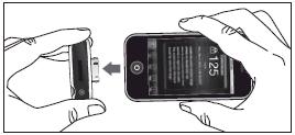 Ergebnis-Beispiel: Bei einer unabhängigen Verwendung des ibgstar Messgeräts (ohne iphone oder ipod touch) wird beim Herausziehen des gebrauchten Teststreifens das Messgerät ausgeschaltet.