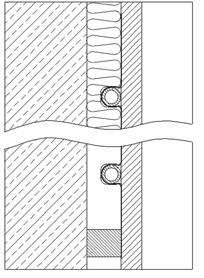 Die Rohre werden in oder auf der Wand befestigt. Bei größeren aktiven Wandflächen dieser Bauart können zusätzliche Bewegungsfugen erforderlich sein. Art und Anordnung sind vom Planer vorzugeben.