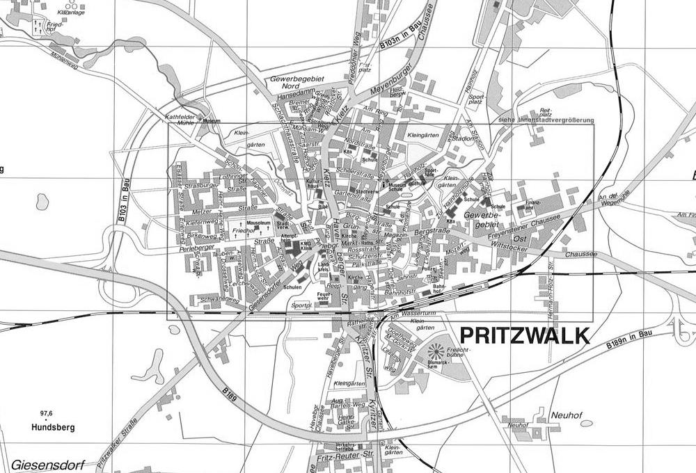 Zentrenkonzept Pritzwalk Legende: Zentrale Versorgungsbereiche Einkaufsinnenstadt Pritzwalk 1 potenzielles Nahversorgungszentrum 3 2 1 =