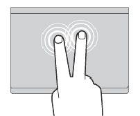 wurde. Trackpad-Touch-Gesten verwenden Die gesamte Trackpad-Oberfläche reagiert auf Fingerberührungen und -bewegungen.