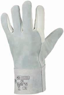 Lederhandschuhe Schweißer- und Chemikalienschutz Rindvollleder-Handschuh AS, natur