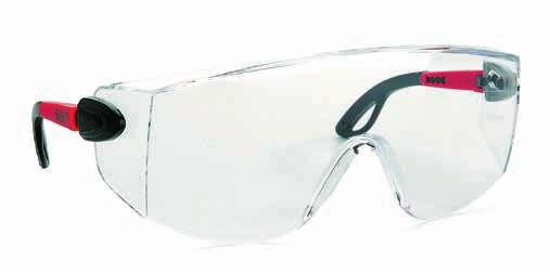 Bügel: blau, Sichtscheibe: klar Bügel längen- und höhenverstellbar antikratzbeschichtet klassische Schutzbrille mit integriertem