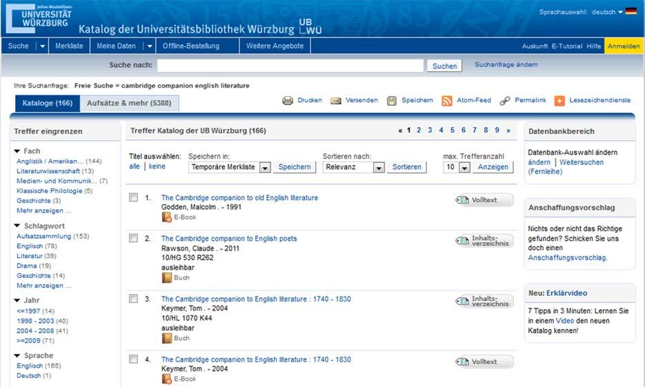 OCLC TouchPoint Pilotierung für ASP-Bibliotheken Praxisbericht UB