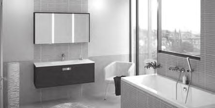 Inside Einschlagende Fronten und Spiegel, der formschöne Waschtisch und ein Design-Griff geben Inside eine moderne und anspruchsvolle Optik.