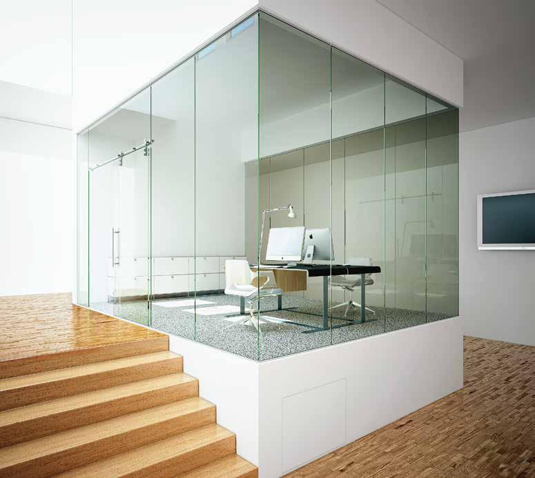 Raumteiler + Schiebetüren Persönlichen Lebensraum mit Freiheit gestalten In der Gestaltung von Lebensräumen ist Glas der Werkstoff der Freiheit.