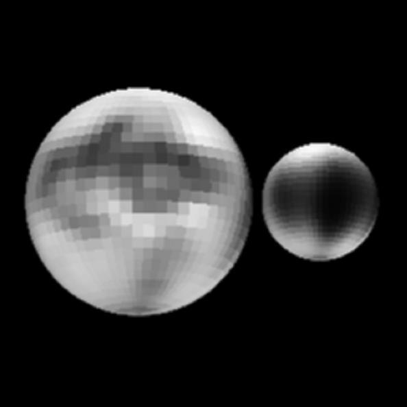Pluto mit Mond Charon Vor 2015