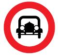 WARTEPFLICHT BEI GEGENVERKEHR Dieses Zeichen zeigt an, dass der Lenker eines in der durch den roten Pfeil bezeichneten Fahrtrichtung fahrenden