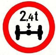 9c. FAHRVERBOT FÜR FAHRZEUGE MIT ÜBER t GESAMTGEWICHT Dieses Zeichen zeigt an, dass das Fahren mit Fahrzeugen, deren Gesamtgewicht das im Zeichen angegebene Gewicht überschreitet, verboten ist. 9d.