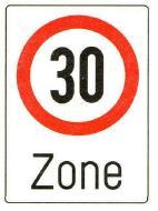 11a. ZONENBESCHRÄNKUNG Ein solches Zeichen zeigt den Beginn einer Zone an, innerhalb der die durch das eingefügte Zeichen zum Ausdruck gebrachte Verkehrsbeschränkung gilt, wobei in einem Zeichen auch