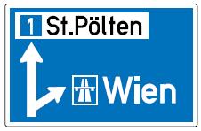 13b. WEGWEISER Diese Zeichen zeigen im Bereich einer Kreuzung die Richtung an, in der ein Ort liegt.