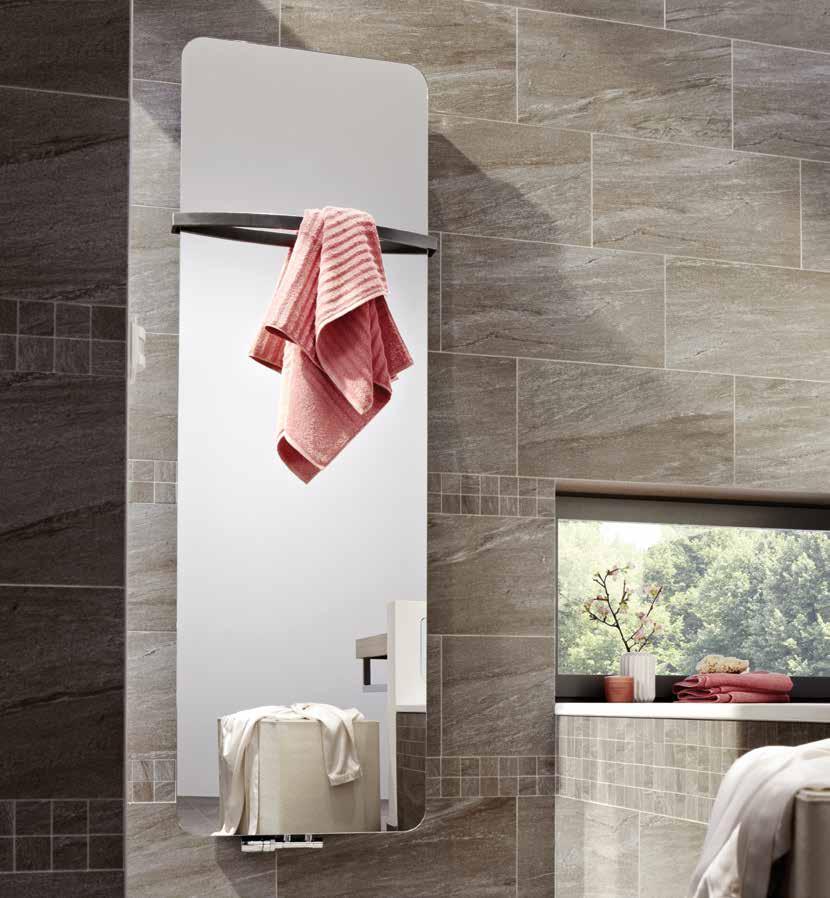 Softcube mit Spiegelfront und optionalem Handtuchhalter Dieser außergewöhnliche Softcube Designheizkörper ist ausgestattet mit einer hochwertigen, sanft abgerundeten Spiegelfront.