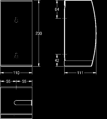 Abrisskanten, Zylinderschloss mit Franke Einheitsschlüssel, für eine Großrolle bis max. 295 mm, inkl.