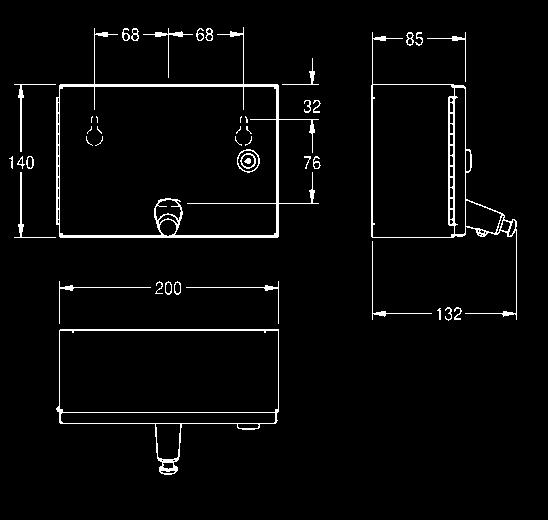 RODAN Seifenspender Seifenspender für Aufputzmontage Chromnickelstahl, Oberfläche seidenmatt, Materialstärke 0,8 mm, gekantete Front mit
