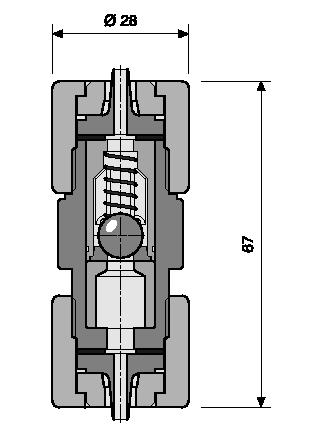Mit Anschlussteilen für alle bei der Magnet-Membrandosierpumpe eingesetzten Schlauchgrößen: 6/4, 8/5, 12/9, 10/4 und 12/ 6. pk_1_007 Ausführung Werkstoff Druck max. Abb. Bestell-Nr.