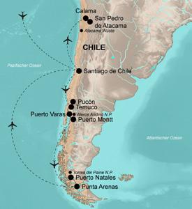 437 Änderungen vorbehalten Chile mit Verlängerung Osterinsel Chile 20 Tage ab 3.899, Chile mit Verlängerung Osterinsel 25 Tage ab 4.