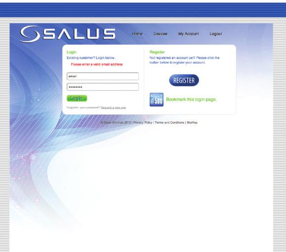 Salus Controls 0 Privacy Policy Disclaimer Site Map Geben Sie die it500-sta-nummer ein (siehe Seite 8).