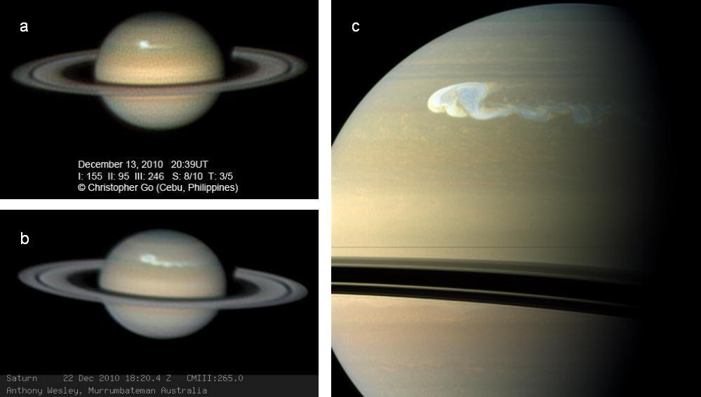 Fotos des großen Sturms Cassini ISS, 24 Dez.