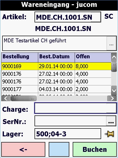 1.1.6 Wareneingang 1.1.6.1 Einstiegsdialog 19 Der Ausgangspunkt für den Wareneingang sind Artikel und nicht, wie in der Bestelleinlagerung, eine bestimmte Bestellung.