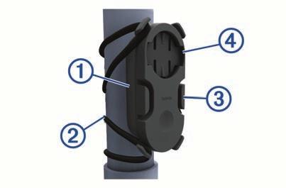 4 Platzieren Sie das Sattelstützen-Verbindungsstück um die Gummiunterlage.