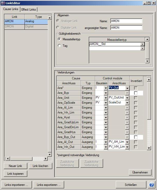 auf die Input/Output-TAGs Jeder Link