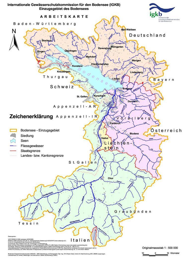 Catchment of the Alpine Rhine River 6200