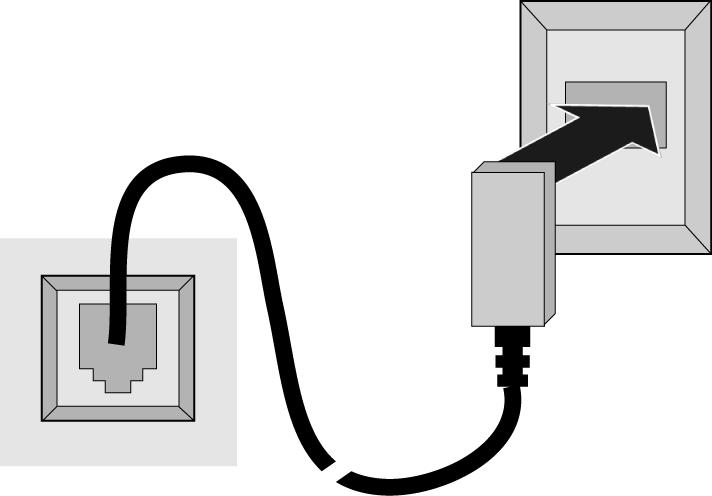 Telefon in Betrieb nehmen Basis anschließen Zuerst das Steckernetzgerät und danach den Telefonstecker wie unten dargestellt anschließen und die Kabel in die Kabelkanäle legen.