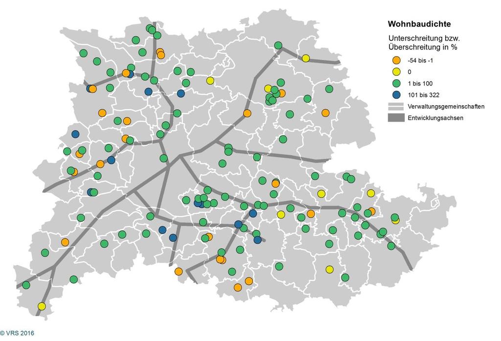 Gottfried Stoppel Analyse der Bruttowohndichte 2009 bis 2015 Überschreitungen