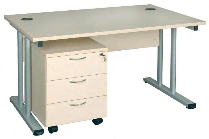 einfache und schnelle Montage Tischhöhe 73 cm Gemäß geltender Norm müssen bei verketteten Arbeitsplätzen innenliegende Füße