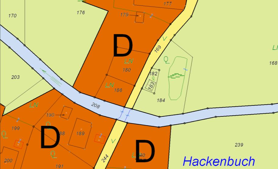 Ortschaft: Hackenbuch KG: 48215 Parzelle: 180 + 186 Lage: Hackenbuch nahe