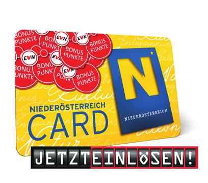 30 % auf den Kartenvollpreis. Hertha Hurnaus www.niederoesterreich-card.