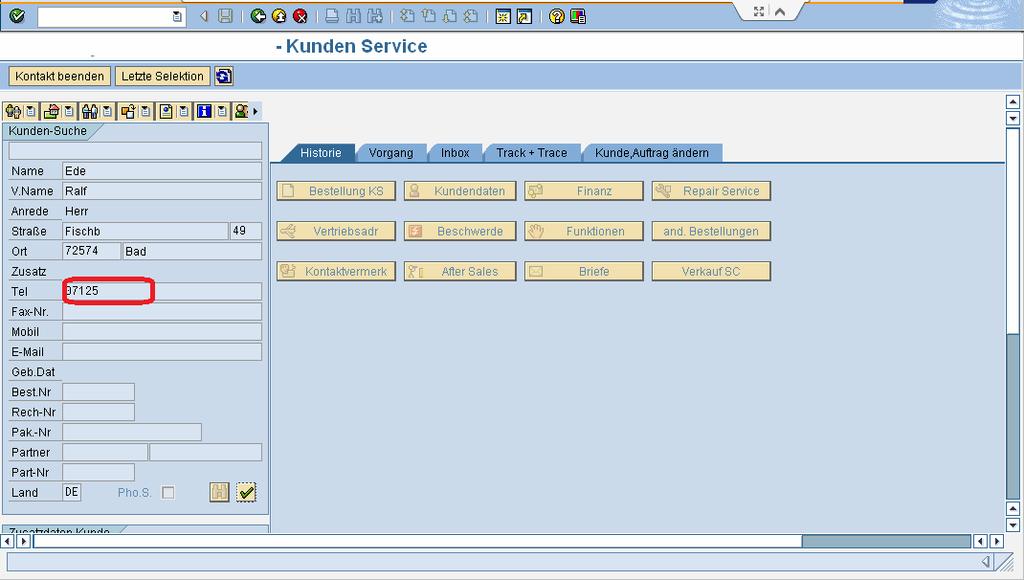 Integration in SAP CIC (Customer Interaction Center) Es können aus dem