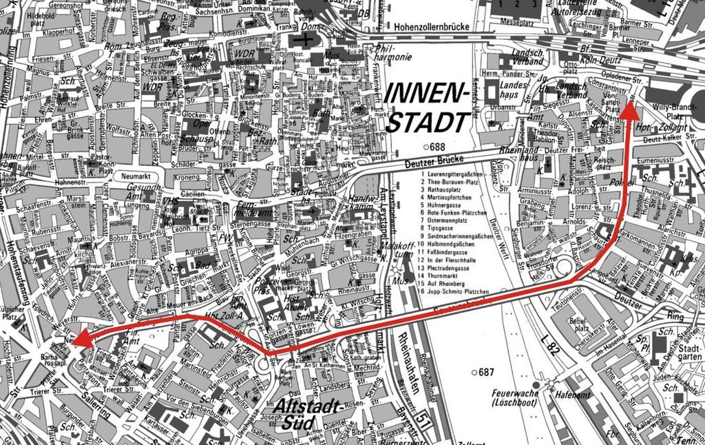 Michael Haase Radverkehrskonzept für die Kölner Innenstadt Neue Schnellverbindungen: Barbarossaplatz Stadthaus als Beispiel Gesamtmaßnahme ist mittelfristig angelegt vorgezogene Maßnahmen: 1.