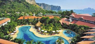 THAILAND KRABI Aonang Villa Resort Superior Grand Superior LAGE: Die Hotelanlage liegt in der Ao Nang Bucht und ist nur durch einen kleinen, öffentlichen Weg vom langen Sandstrand getrennt.